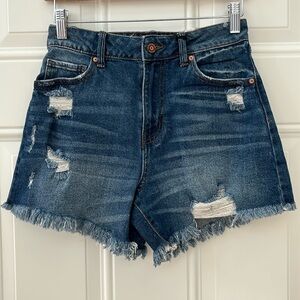 Sincerely Jules Shorts Women’s 5 /27 Denim Super High Rise Wedge Cutoff